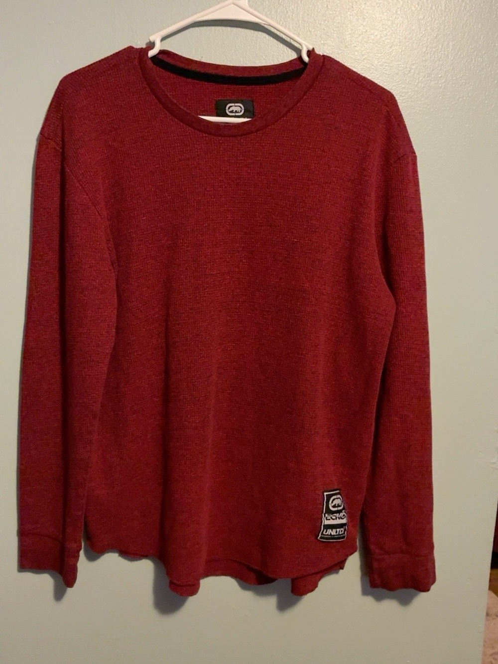 Ecko Unlimited Men's Crewneck Sweater - Burgundy Red